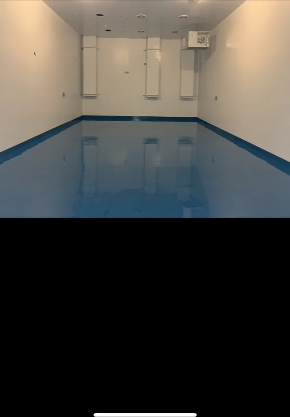 Grow Facility epoxy floor — Blue floor — by LB Epoxy Flooring