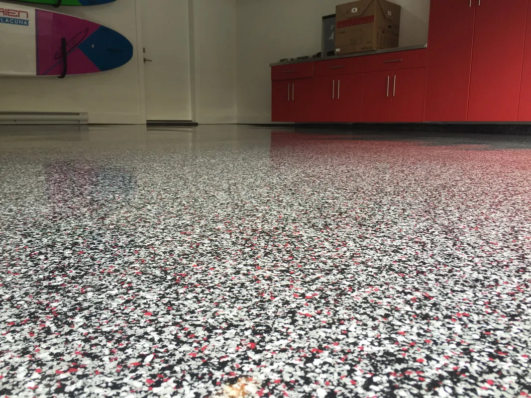 Flake Floor epoxy floor — Flake & clear coat — by LB Epoxy Flooring