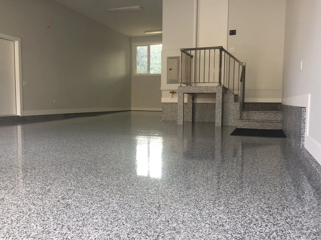 Flake Floor epoxy floor — Flake & clear coat — by LB Epoxy Flooring