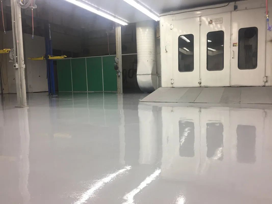 Flake Floor epoxy floor — Residential garage — by LB Epoxy Flooring