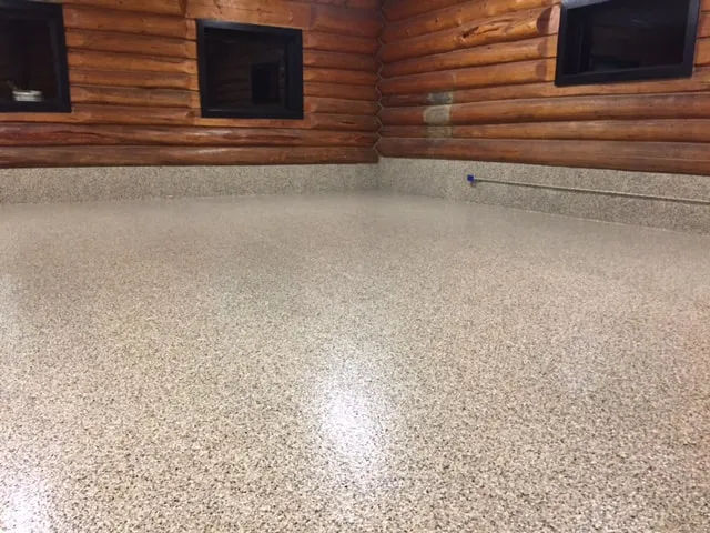 Flake Floor epoxy floor — Residential garage — by LB Epoxy Flooring