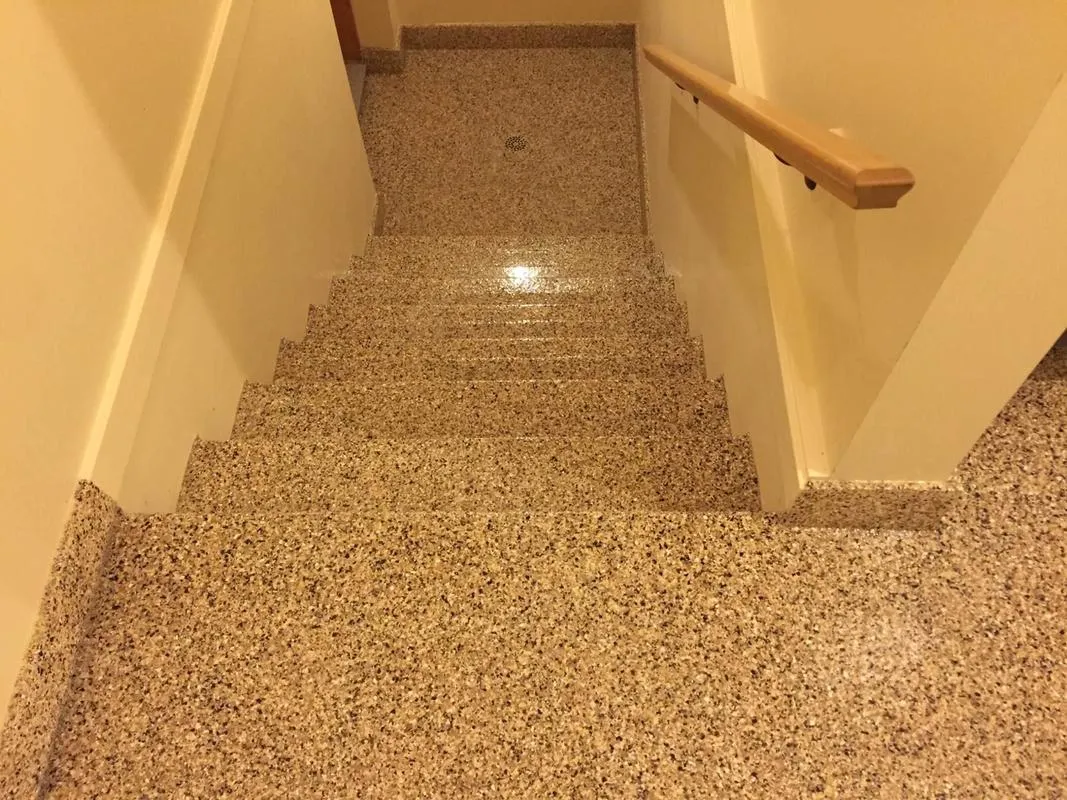 Outback Blend epoxy floor — Custom flake — by LB Epoxy Flooring