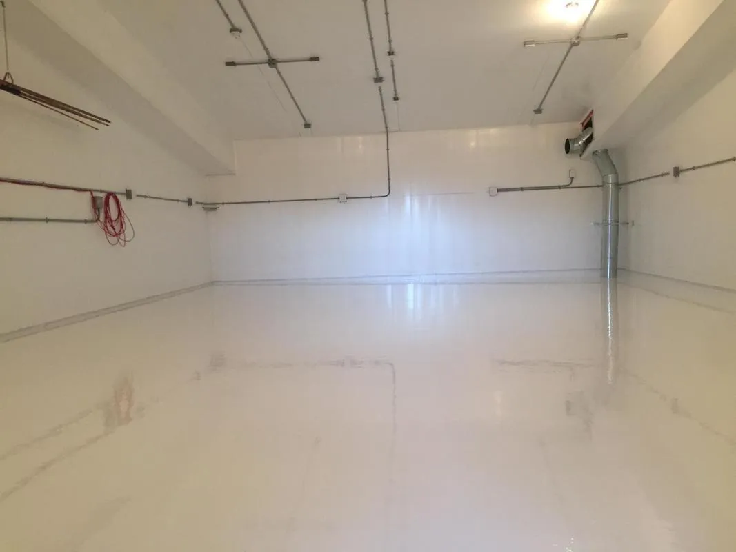 Solid White epoxy floor — Commercial epoxy — by LB Epoxy Flooring