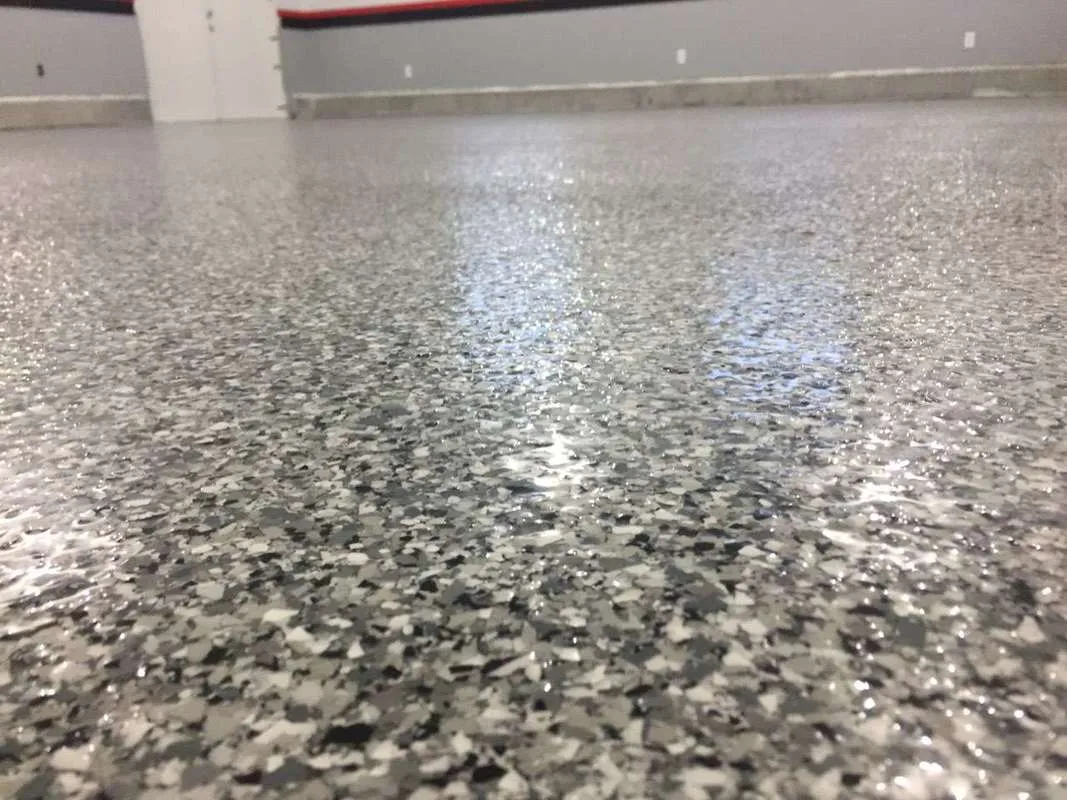 Domino + Dusk epoxy floor — Mixed blend — by LB Epoxy Flooring
