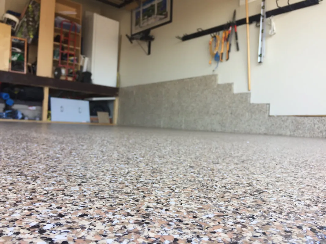 Outback epoxy floor — Flake colour — by LB Epoxy Flooring