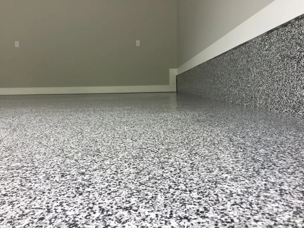 Domino epoxy floor — Flake colour — by LB Epoxy Flooring