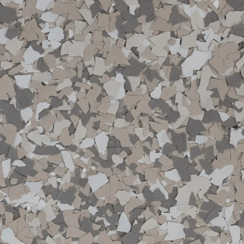 Madras — decorative epoxy flake blend (Taupe · grey · white) by LB Epoxy Flooring