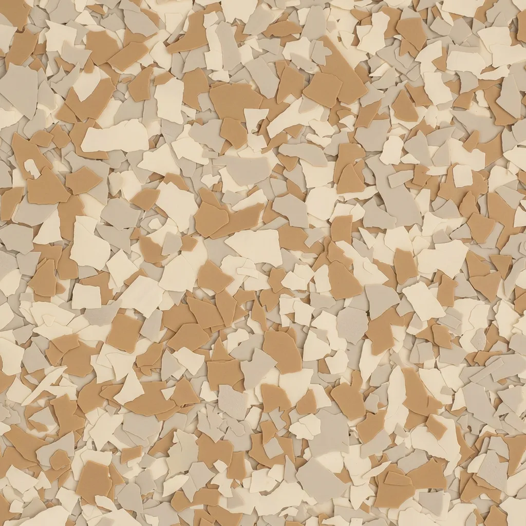 Sandstone — decorative epoxy flake blend (Tan · beige · cream) by LB Epoxy Flooring